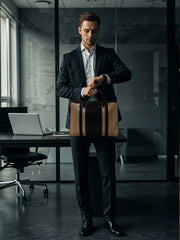 Invictus Laptop Bag | Black & Brown