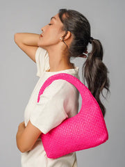 Nova Woven Handbag | Pink