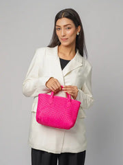 Serene Woven Handbag | Pink