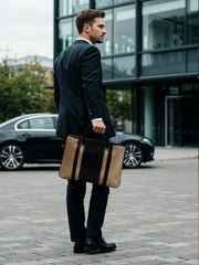 Invictus Laptop Bag | Black & Brown