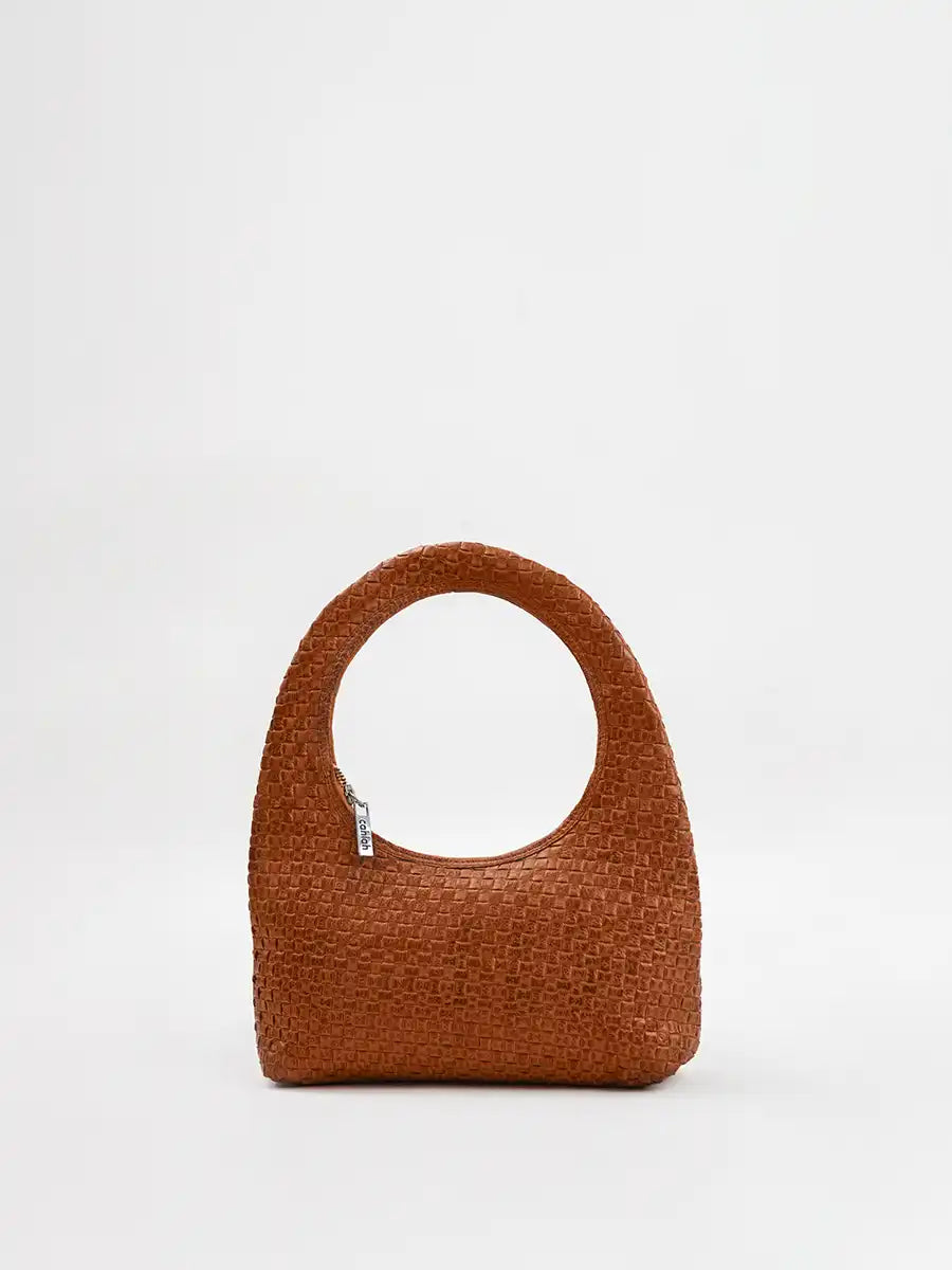 Nova Woven Handbag | Brown