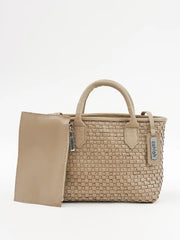 Serene Woven Handbag | Beige