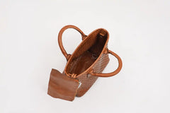 Serene Woven Handbag | Brown