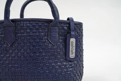Serene Woven Handbag | Navy