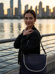 Jia Flap Bag | Navy
