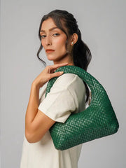 Nova Woven Handbag | Green